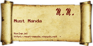 Must Manda névjegykártya